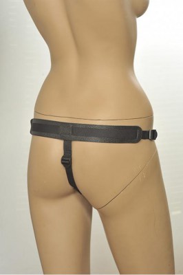Трусики Kanikule Leather Strap-on Harness vac-u-lock Anatomic Thong черный